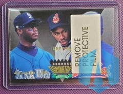 1995 Donruss Dominators Ken Griffey Jr Marquis Grissom Kenny Lofton #8 of 9 w/film